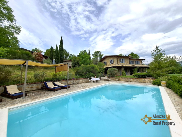 Country house near the coast with land and seaview terrace in San Buono, Abruzzo region of Italy.