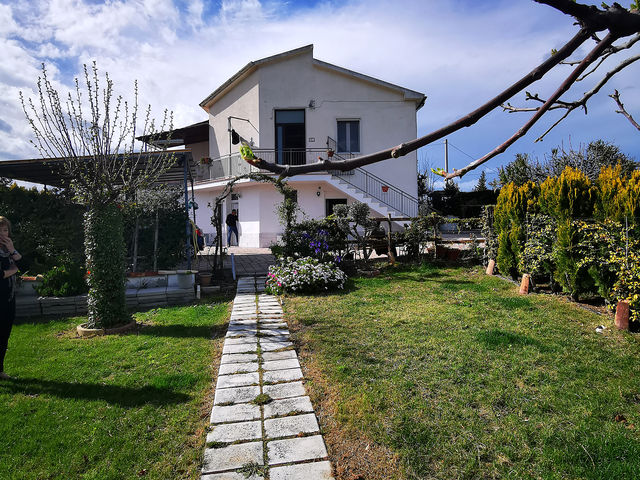 Villa with 3 separate habitable units, lovely outdoor space and sea view, for sale in the Abruzzo region of Italy.