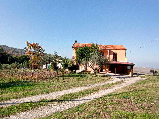Country house near the coast with land and seaview terrace in San Buono, Abruzzo region of Italy.