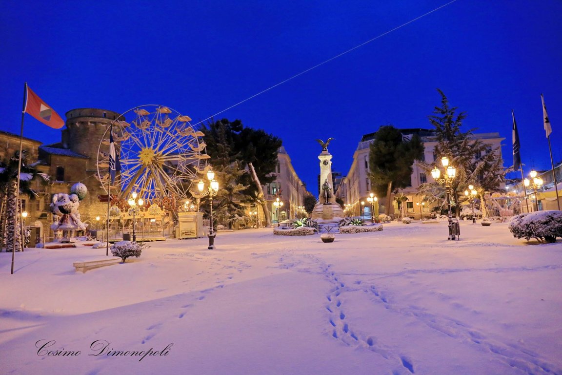 Click for larger view Main piazza of the old town, Piazza Gabriele Rossetti in Vasto, Italy